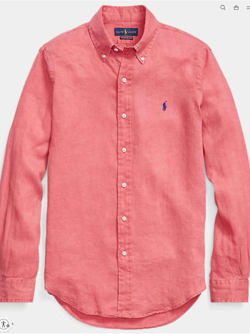 Ralph Lauren linen long-sleeve button-down shirt Sz 2T